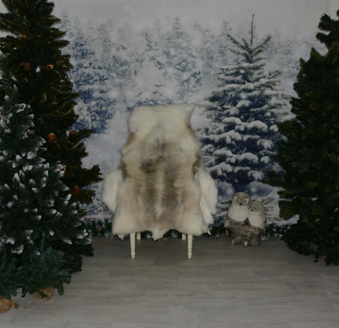 Rentierfell White Star Weiss